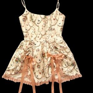 Sugar Thrillz Renaissance Butterfly Dolls Kill Lace Corset Floral Mini Dress